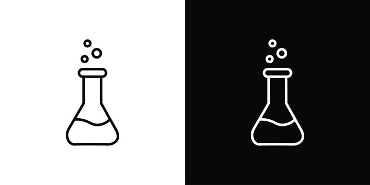 Beaker icon - Line Style. symbol template design