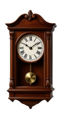 Classic wooden pendulum clock, ideal for a spacious home hallway.