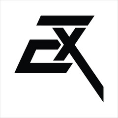   EX, logo EX ,Letter On luxury Logo