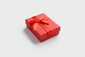 Red Gift Box with Ribbon and Bow