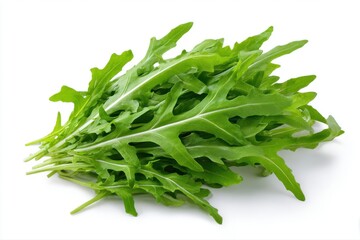 Fresh Arugula Bunch Vibrant Green Salad Greens Healthy Eating Isolated on transparent background