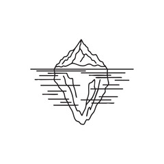 Iceberg above and below water