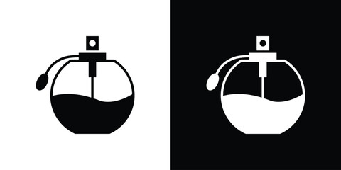 Parfum icon. Black and white simple flat design icon