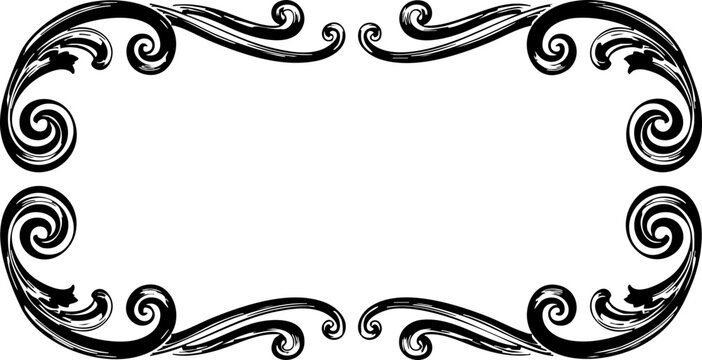 Elegant ornate flourish border design element perfect for invitations announcements certificates and decorative framing needs