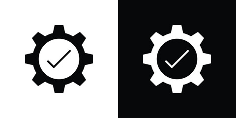 Execution icon. Black and white simple flat design icon