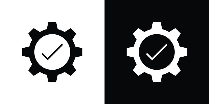 Execution icon. Black and white simple flat design icon