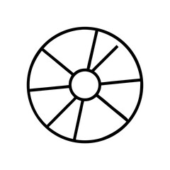Naklejka premium Circular diagram icon with eight segments on white background 