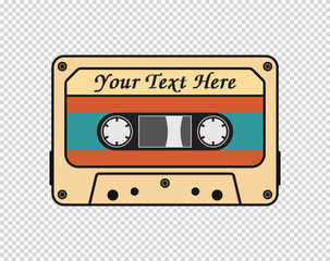 Retro Cassette Tape Vector Illustration