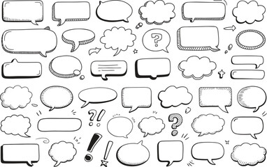 Fototapeta premium comic speech bubble icon set vector, cartoon dialogue cloud design