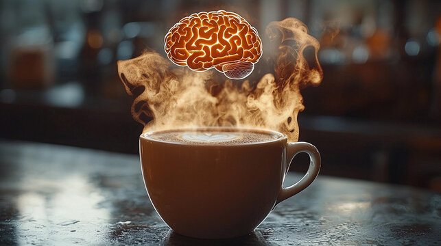 Coffee inspires creativity with steam and imagination Generative AI