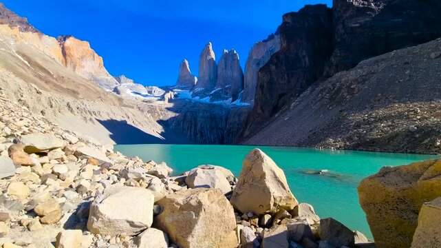 The Torres del Paine Mountain Group. Bernardo O'Higgins National Park. Chile. 