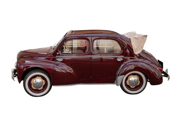 4 CV d&eacute;capotable, v&eacute;hicule vintage, d&eacute;tour&eacute;e