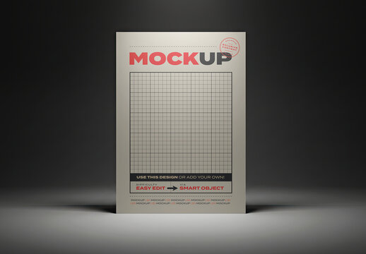 Simple Stand Page Mockup with Light and Shadow