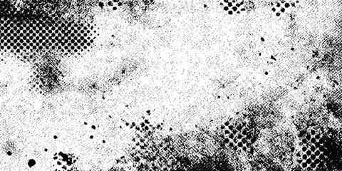 Abstract vintage stone, concrete, dirt, noise surface pattern. Grunge halftone background Vector, black and white error glitch art design grunge background Dot pop art comic sport style vector .	