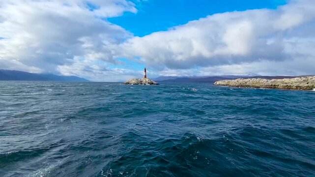 The lighthouse "Les Eclaireurs". The Beagle Strait. Tierra del Fuego. Argentina. 