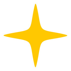Obraz premium Sparkle Icon (Yellow, Transparent PNG) | Shiny Highlight Decoration Graphic 