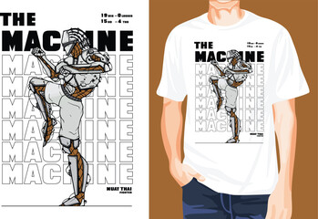 Thai robot t-shirt design