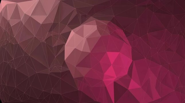 Footage Abstract irregular polygon background, triangle low poly pattern with same tone line mesh, polygonal geometric color, Technology concept background