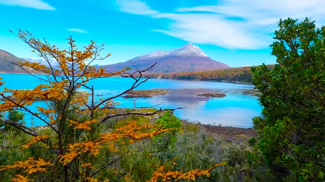 The Beagle Strait. Autumn. Tierra del Fuego. Argentina. 