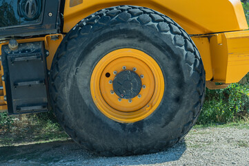 big new road grader wheel