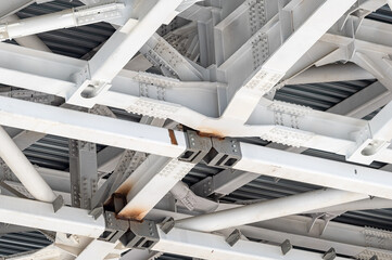 Metal frame of the new building