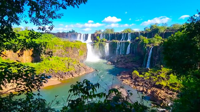 Iguazu National Park. A unique waterfall complex. 
