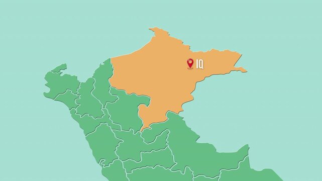 Mapa de Per&uacute; con divisi&oacute;n pol&iacute;tica resaltando el departamento de Loreto con su capital Iquitos
