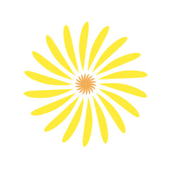 Yellow flower vector