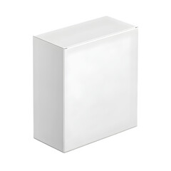 Naklejka premium Blank White Mockup Box Isolated on Transparent Background 