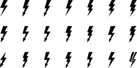 Black High Voltage Sign Against White Background Electricity Warning Symbol Graphic Illustration