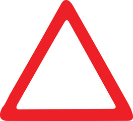 Bold Red Abstract Graphic Design Element with Curved Edges and Sharp Angle