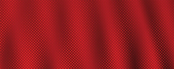Red diagonal geometric shapes with halftones. Modern fiber texture. Suitable for booklets, brochures, banners, posters, pamphlets, covers, and backgrounds. Vector illustration