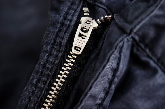 YKK zipper. YKK is a Japanese group of manufacturing companies. 