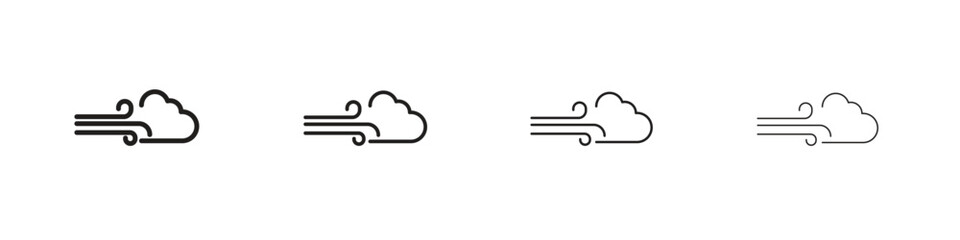Wind clouds icon set vector eps10. illustration, logo sign symbol pictogram template