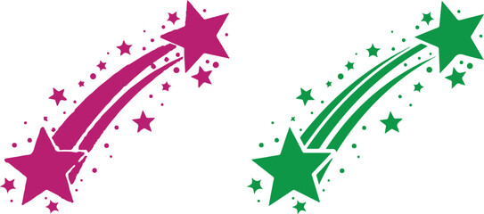 Magenta Star Cluster Abstract Celebration Design Element for Festive Decorations Background