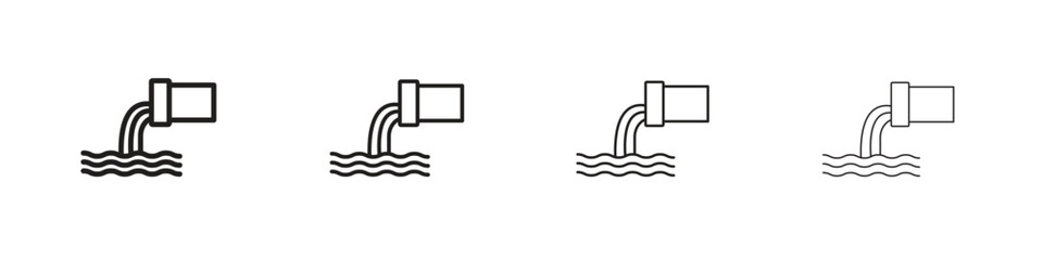 Waste water icon set vector eps10. illustration, logo sign symbol pictogram template