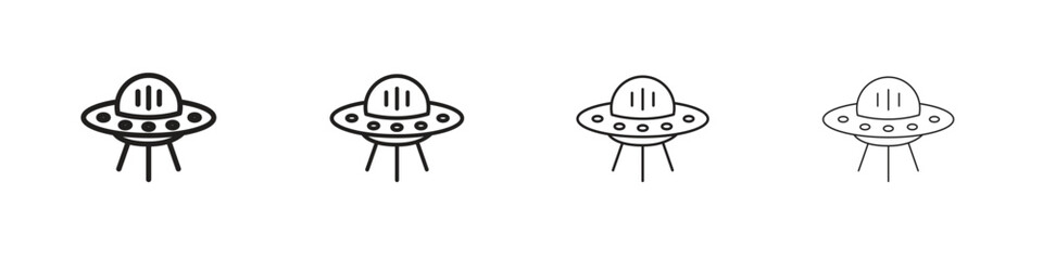 UFO icon set vector eps10. illustration, logo sign symbol pictogram template