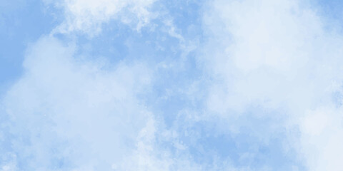  Grunge smooth light sky blue calming image of white clouds in a lavender sky evokes a sense of peace and tranquility,  artistic watercolor painting style clouds background.	