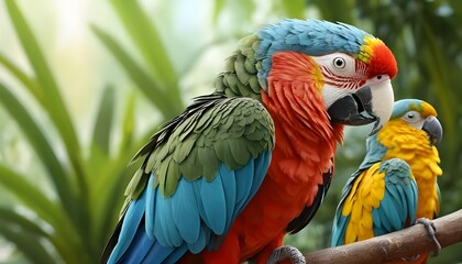 blue and yellow macaw