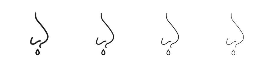 Stuffy nose icon set vector eps10. illustration, logo sign symbol pictogram template