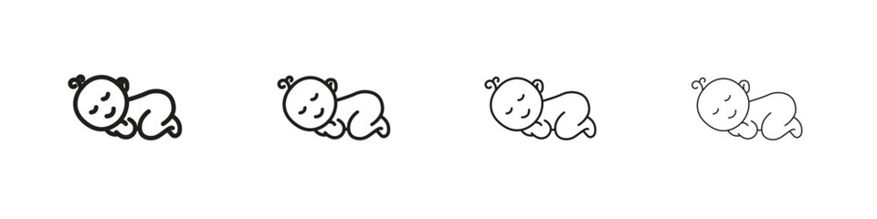 Sleeping baby icon set vector eps10. illustration, logo sign symbol pictogram template