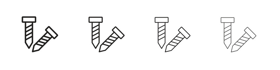 Screws icon set vector eps10. illustration, logo sign symbol pictogram template