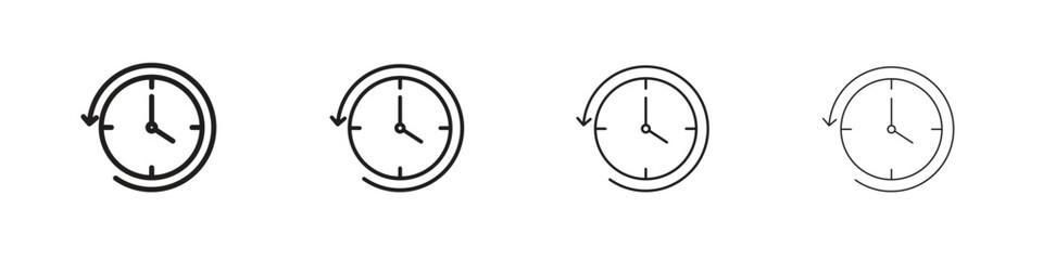 Rewind time icon set vector eps10. illustration, logo sign symbol pictogram template