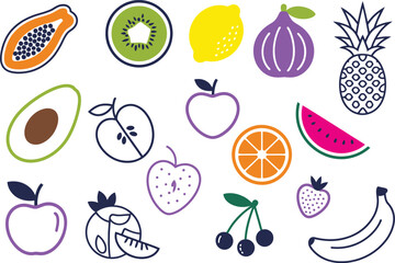 Fresh, vibrant fruit collection perfect for healthy eating, food blogs, and wellness projects