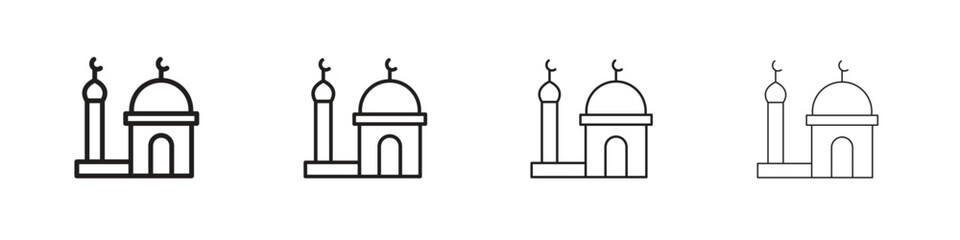 Mosque icon set vector eps10. illustration, logo sign symbol pictogram template
