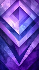 Geometric abstract of layered diamond shapes in shades of purple and blue