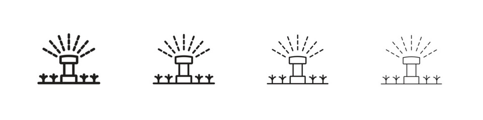 Lawn sprinkler icon set vector eps10. illustration, logo sign symbol pictogram template