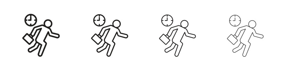 Late icon set vector eps10. illustration, logo sign symbol pictogram template