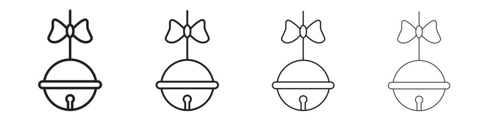 Jingle bell icon set vector eps10. illustration, logo sign symbol pictogram template