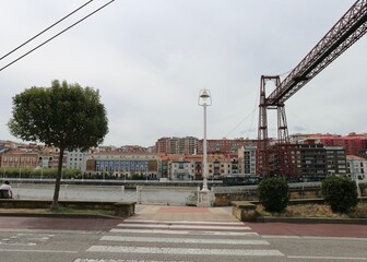 The Suspended Transporter Bridge of Bizkaia, Bilbao Spain, september 3, 2025